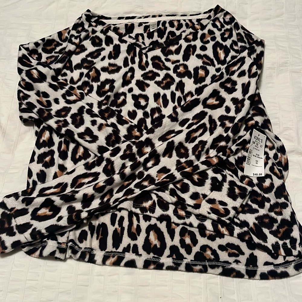 NWT Kohls  SO intimates extra small leopard print- so soft